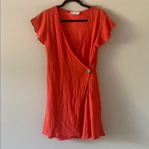 BUTTON WRAP DRESS